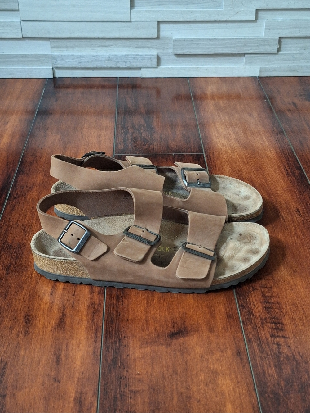 Birkenstock Milano Sandals Brown Suede EU 39 US 8–8.5 UK 6 - Picture 4 of 8